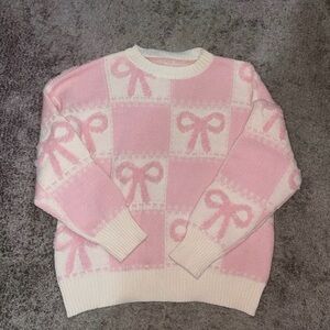 Pink Bow Sweater